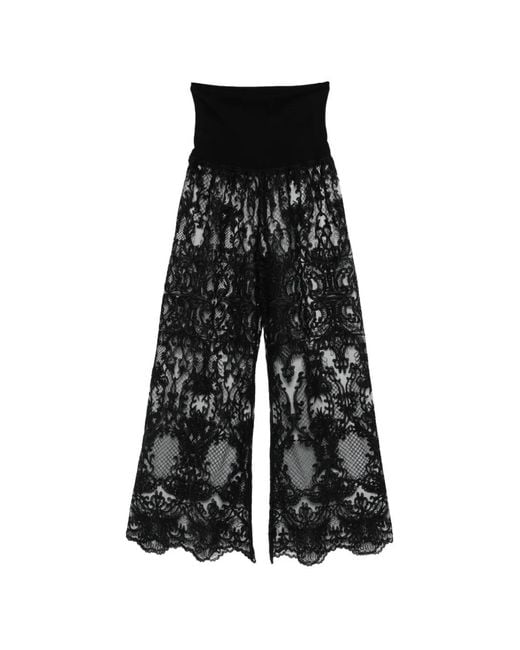 Maurizio Braschi Black Lace Trousers