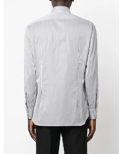 Lardini Blue Striped Button-Down Shirt for men