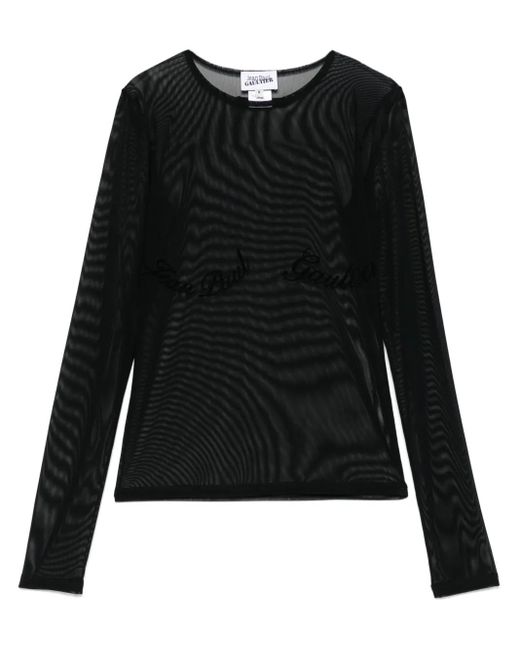 T-Shirt À Logo Floqué Jean Paul Gaultier en coloris Black