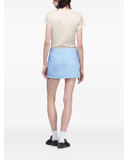 Marc Jacobs Blue Tweed Mini Skirt
