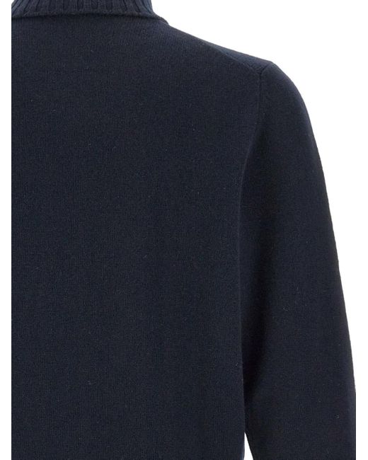 メンズ FILIPPO DE LAURENTIIS リブ ハイネックセーター Blue