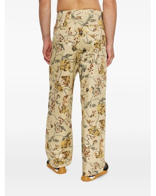 KENZO Metallic Floral-Print Jeans for men