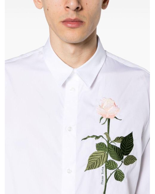 Camicia con ricamo di Simone Rocha in White da Uomo