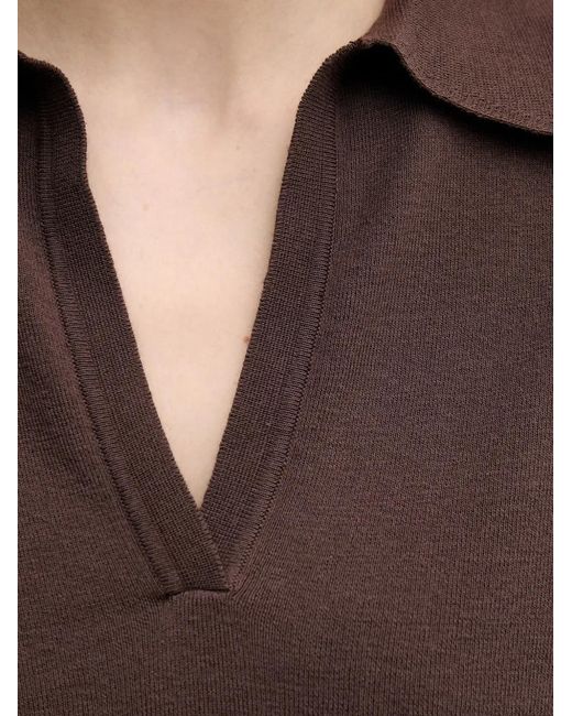 Benetton Brown Pull À Col Polo