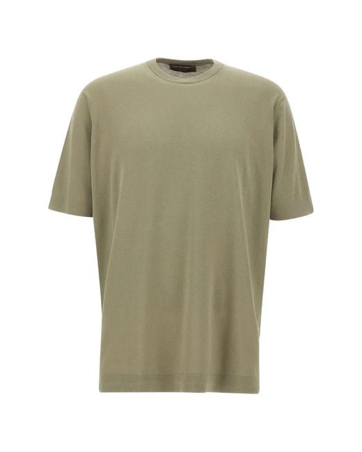 FILIPPO DE LAURENTIIS Green Crew-Neck Short-Sleeve T-Shirt for men