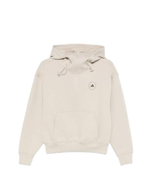 Adidas By Stella McCartney White Pouch Hooded Hoodie