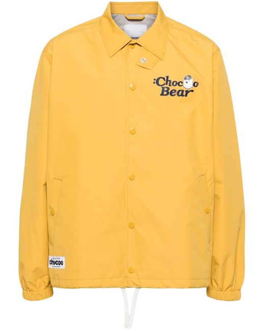 Chocoolate Yellow Chocoo Bear-print Shirt Jacket for men
