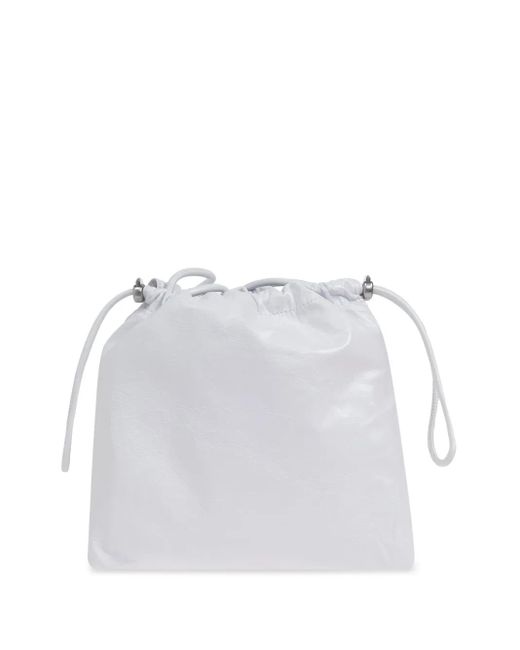 DIESEL White Scrunch-D Tote Bag