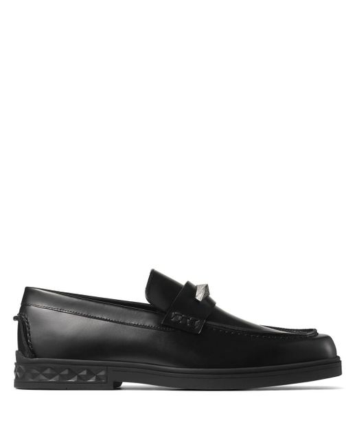 Jimmy Choo Black Josh Driver Leather Loafers for men