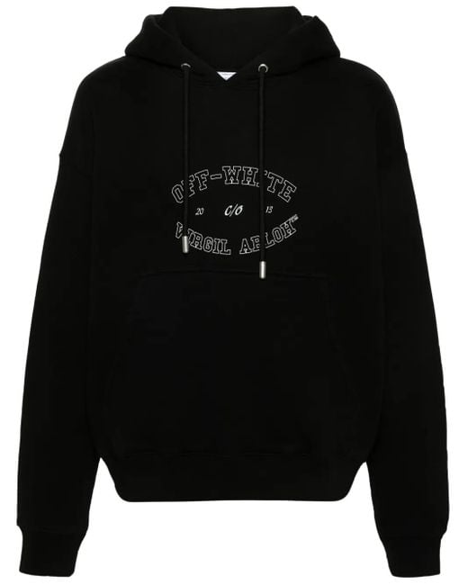 Off-White c/o Virgil Abloh Black Felpa Con Cappuccio for men