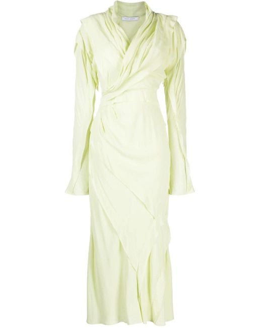 Rachel Gilbert White Delfy Wrap Midi Dress