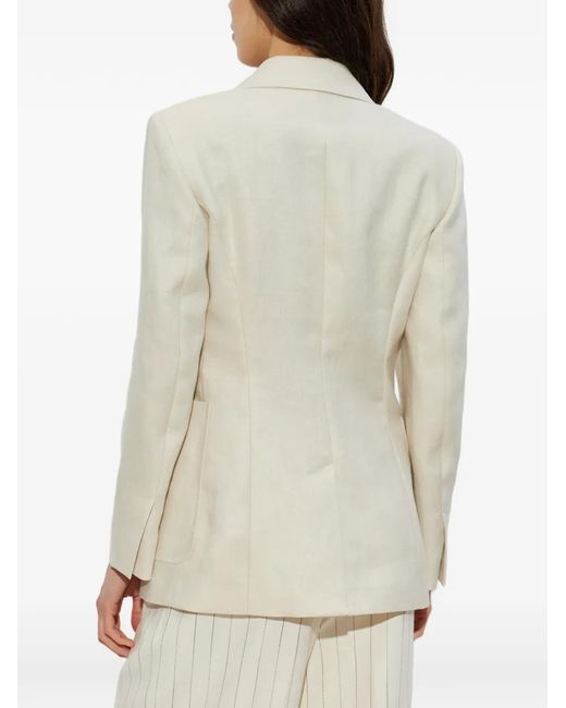 Max Mara White Two-Button Patch-Pocket Jacket