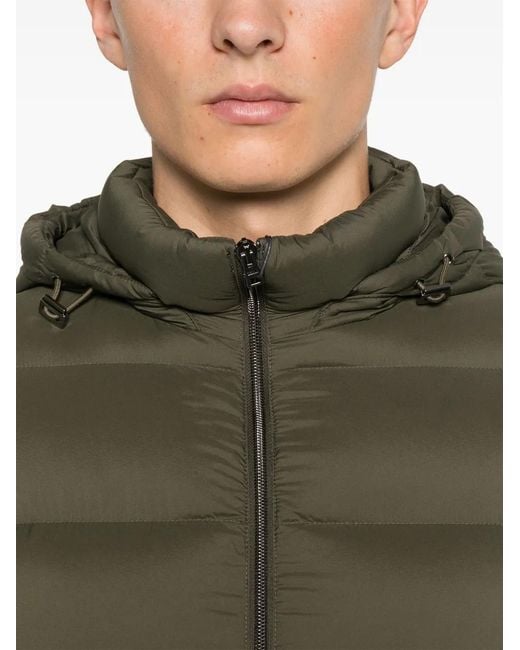 Herno Green Detachable-Hood Jacket for men