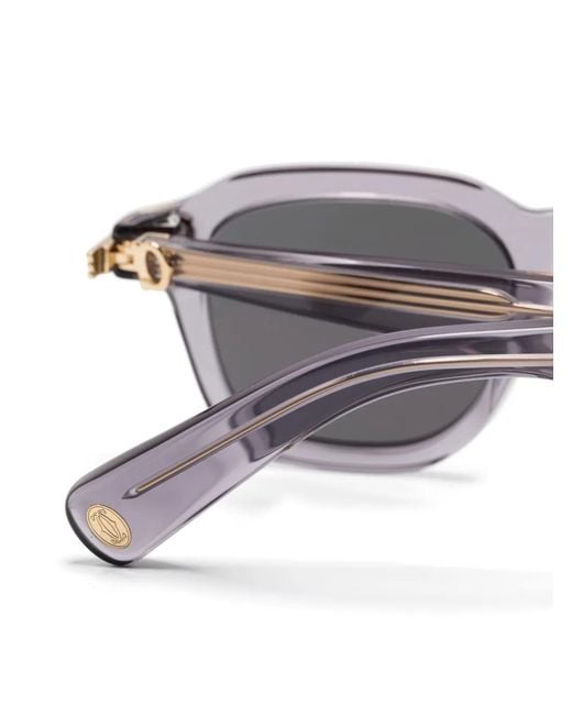Cartier Gray Square-Frame Sunglasses