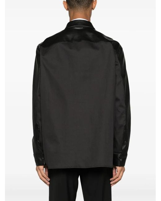 Neil Barrett Black Spread-Collar Leather Jacket for men