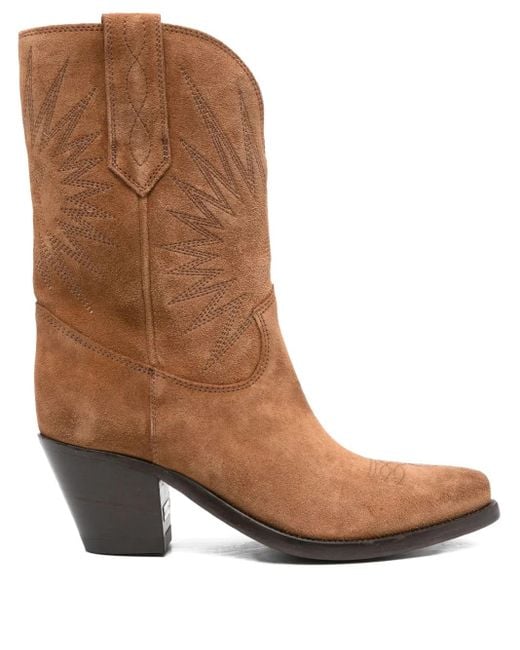 Bottines En Daim À Broderies Golden Goose Deluxe Brand en coloris Brown