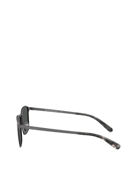 Brooks Brothers Gray Rectangle-Frame Sunglasses for men