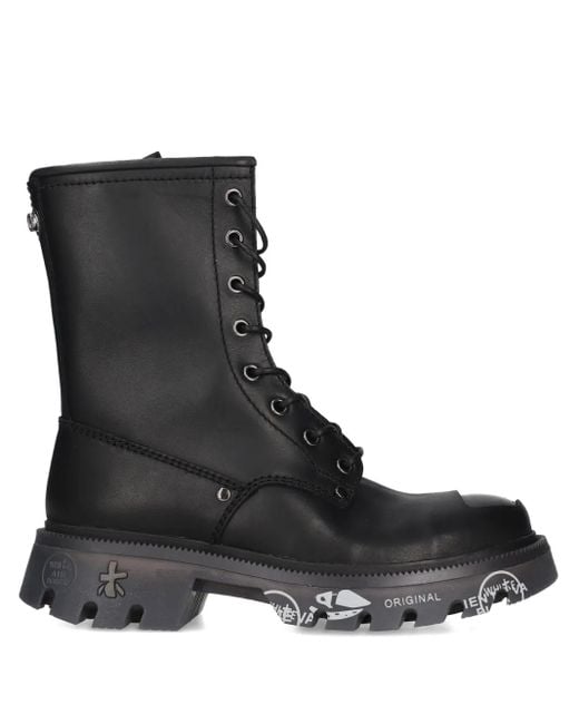 Premiata Black Brixton 470 Lace-Up Boots