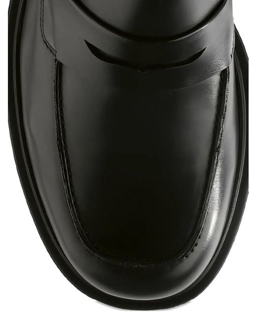 Högl Black Lauren Block-Heel Leather Loafers