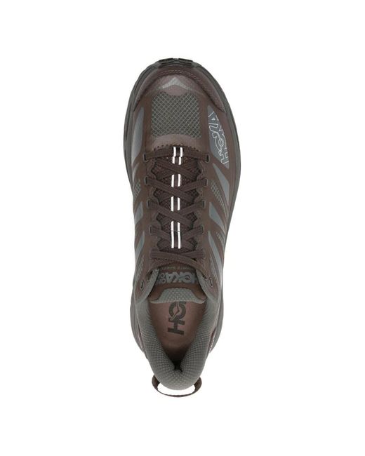Hoka One One Gray Mafate Speed 2 Logo-Detail Sneakers