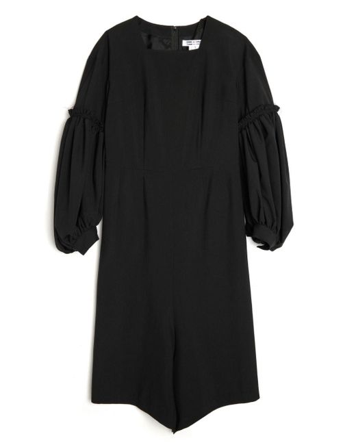 Robe en laine à coupe mi-longue Comme des Garçons en coloris Black
