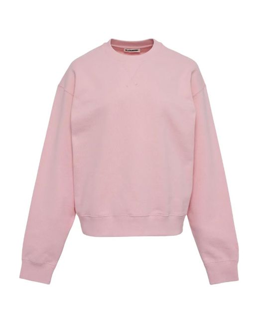 Jil Sander Pink Crew-Neck Sweatshirt