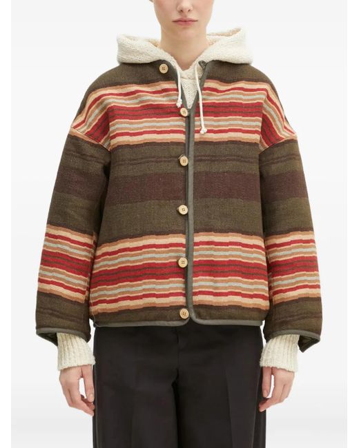 Giacca Reversibile Con Bottoni di Visvim in Green