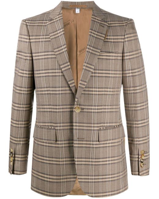 Burberry ウール チェック ジャケット カラー ブラウン メンズ Lyst Burberry ウール チェック ジャケット カラー ブラウン メンズ Lyst