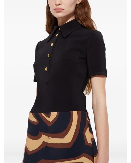 Emilio Pucci Labirinto Print Short Dress Black