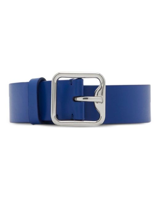 Burberry Blue B Bucked Leather Belt for men