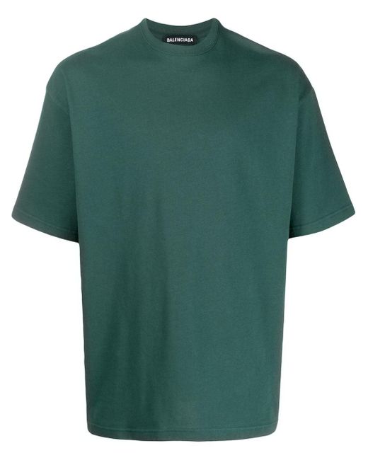 Balenciaga Green Maxi Logo T-shirt for men