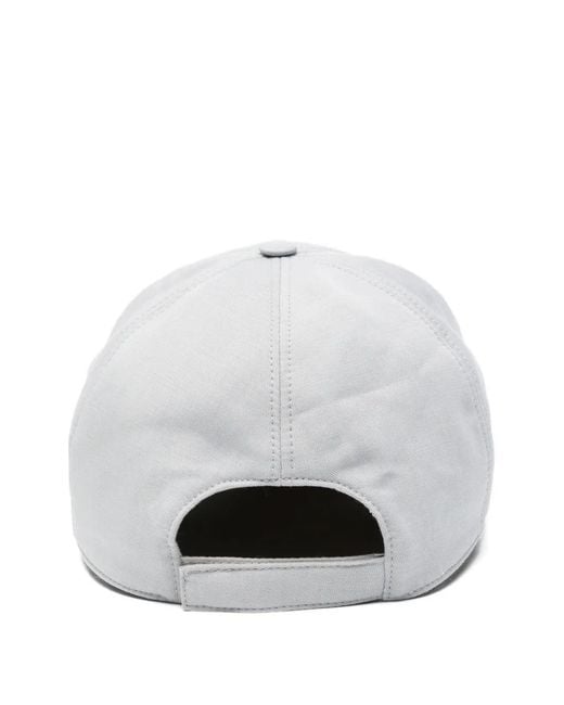Eleventy White Logo-Embroidered Baseball Cap for men