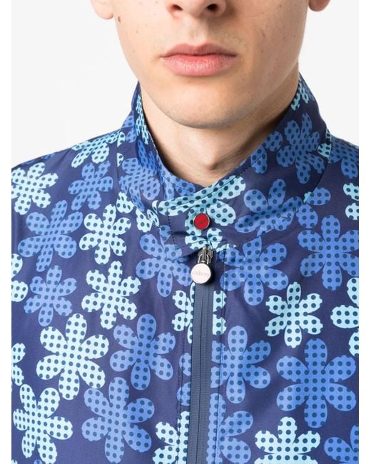 Kiton Bomberjacke Mit Grafischem Print in Blue für Herren