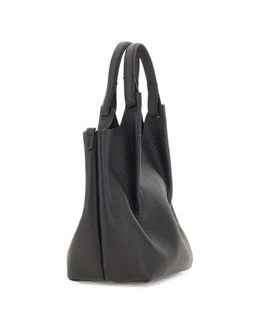 Gianni Chiarini Black Dua Bubble Leather Shoulder Bag