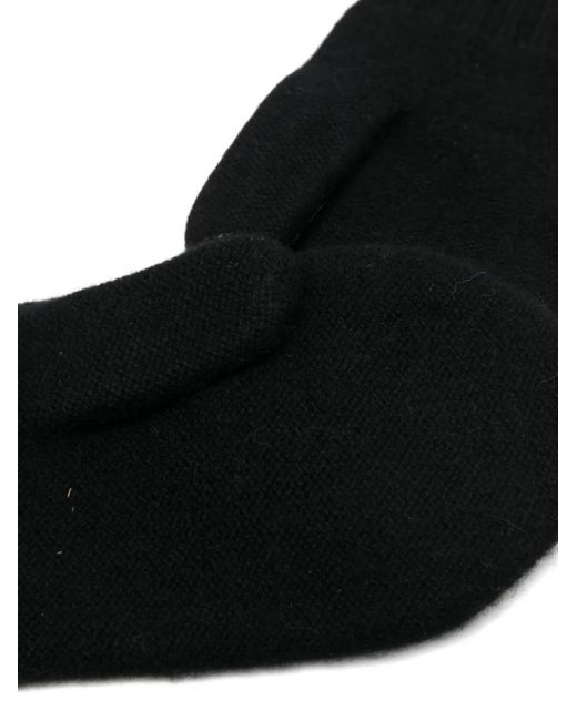 Liska Black Ribbed Gloves