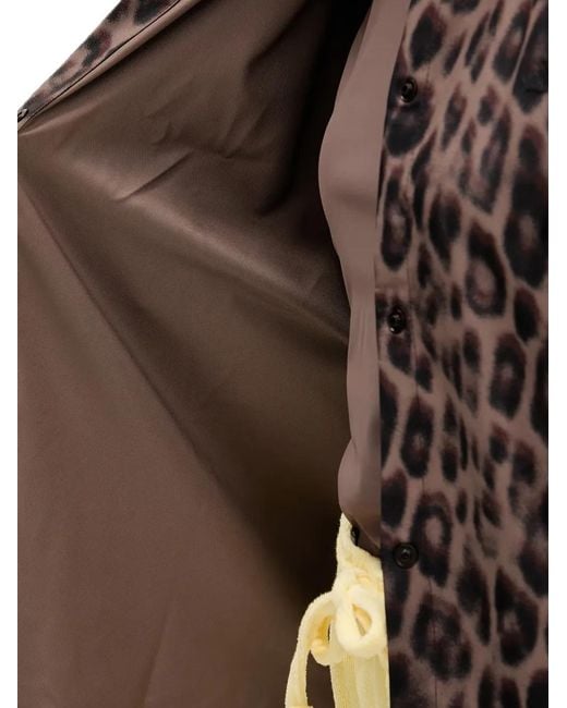 Adidas Brown Leopard-Print Jacket