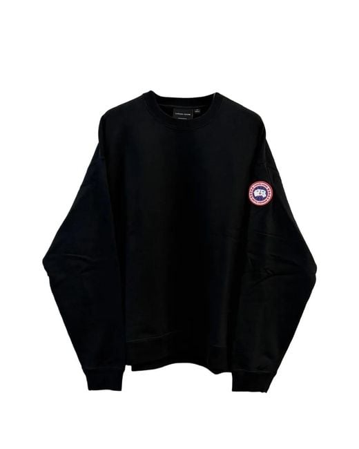Canada Goose Black Logo-Patch Sweatshirt for men