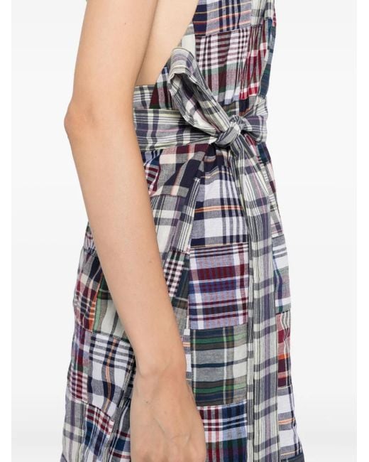 Abito A Quadri Marisol Madras di Cynthia Rowley in White