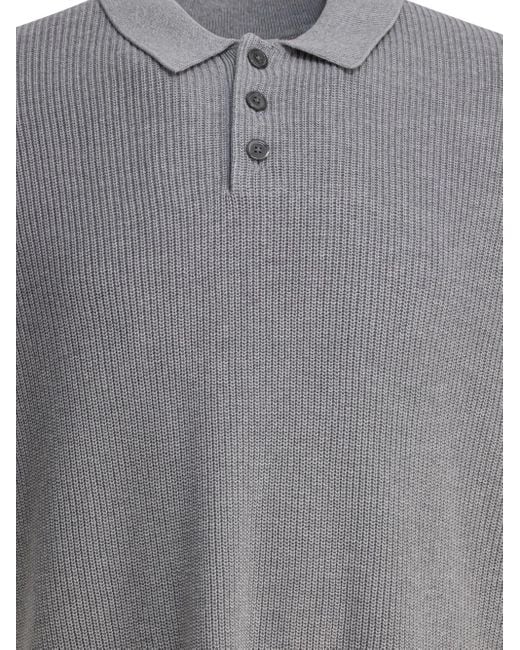Alex Mill Gray Ribbed Polo Shirt for men