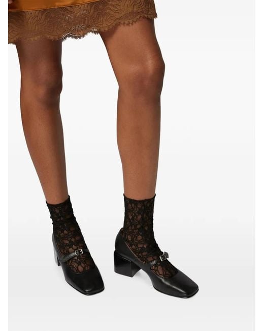 LILI CURIA Black Ginger Buckled Pumps