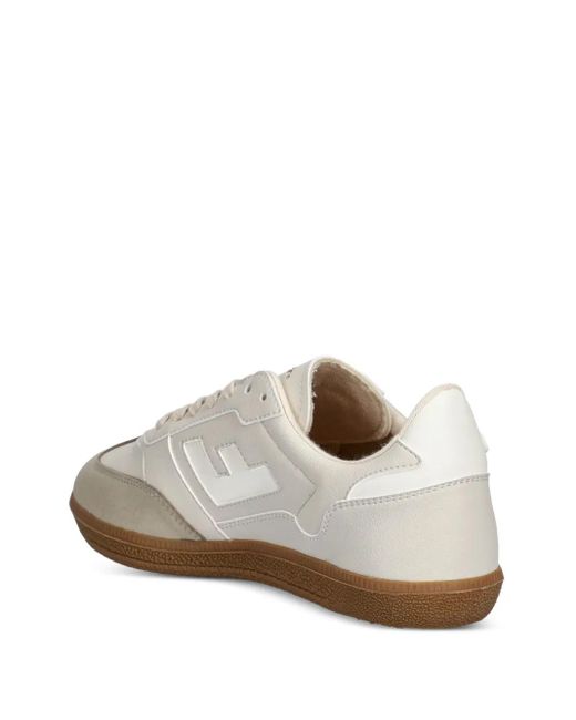 Flamingos White Logo-Detail Suede Trainers