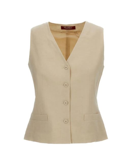 Buttoned waistcoat Max Mara de color Natural
