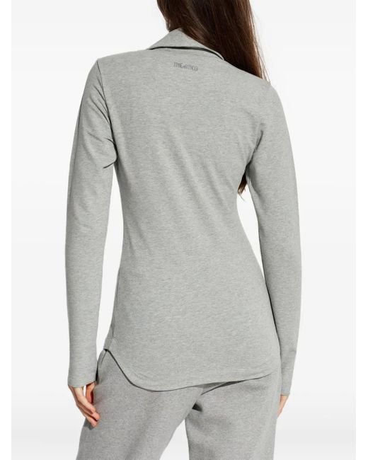 Top Con Botones En El Cuello The Attico de color Gray