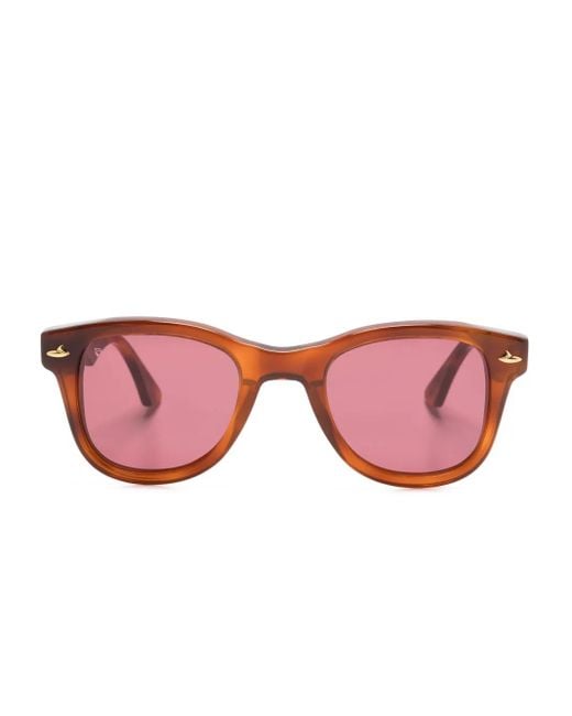 Sestini Eyewear Pink Dieci Tortoiseshell-Effect Sunglasses