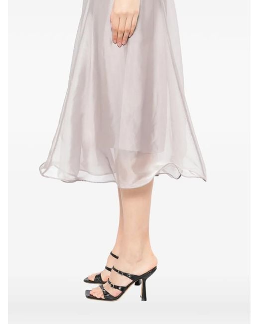 JNBY Gray Layered Midi Skirt