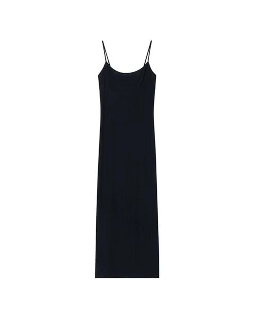 Emporio Armani Black Maxi Dress With Thin Straps