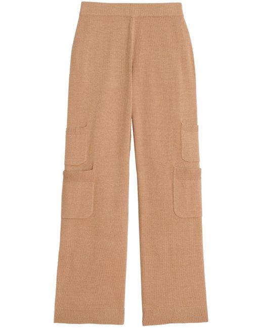 Apparis Natural Dane Knitted Cargo Trousers