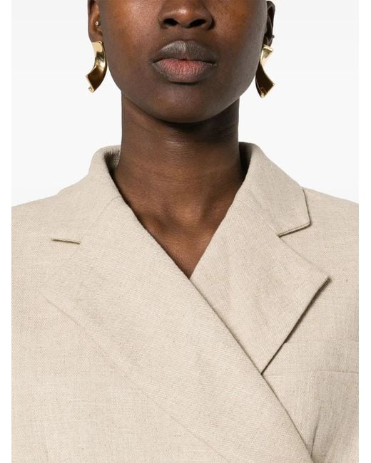 Remain Cropped Blazer in het Natural