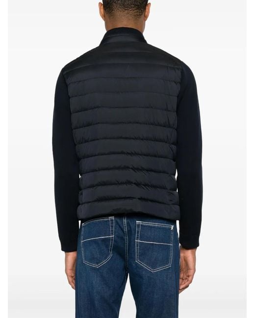Moorer Black Cattaneo-S3C Panelled Jacket for men
