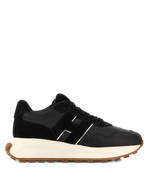 Hogan レザーパネル スニーカー Black